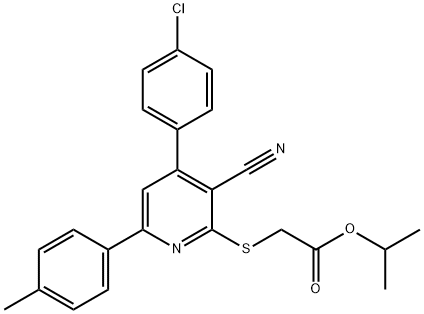 isopropyl {[4-(4-chlorophenyl)-3-cyano-6-(4-methylphenyl)-2-pyridinyl]sulfanyl}acetate,444153-80-4,结构式