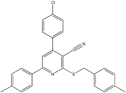 444154-01-2 4-(4-chlorophenyl)-2-[(4-methylbenzyl)sulfanyl]-6-(4-methylphenyl)nicotinonitrile