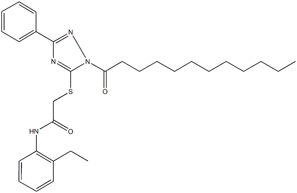 444155-29-7 2-[(1-dodecanoyl-3-phenyl-1H-1,2,4-triazol-5-yl)sulfanyl]-N-(2-ethylphenyl)acetamide