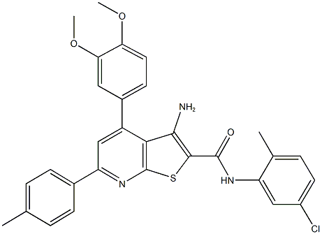 3-amino-N-(5-chloro-2-methylphenyl)-4-(3,4-dimethoxyphenyl)-6-(4-methylphenyl)thieno[2,3-b]pyridine-2-carboxamide|