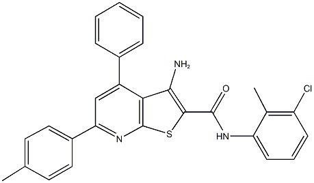 444155-58-2 3-amino-N-(3-chloro-2-methylphenyl)-6-(4-methylphenyl)-4-phenylthieno[2,3-b]pyridine-2-carboxamide