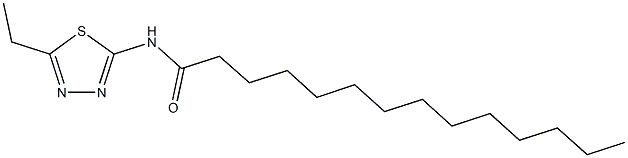 N-(5-ethyl-1,3,4-thiadiazol-2-yl)tetradecanamide 结构式