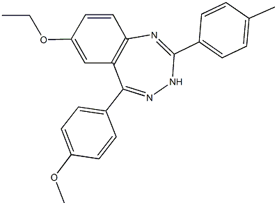 7-ethoxy-5-(4-methoxyphenyl)-2-(4-methylphenyl)-3H-1,3,4-benzotriazepine 化学構造式