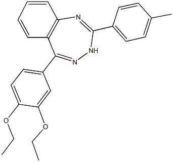 5-(3,4-diethoxyphenyl)-2-(4-methylphenyl)-3H-1,3,4-benzotriazepine,444157-90-8,结构式