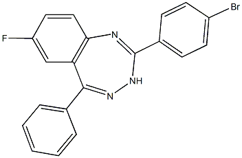 2-(4-bromophenyl)-7-fluoro-5-phenyl-3H-1,3,4-benzotriazepine 结构式