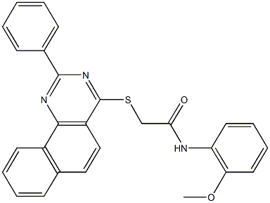 N-(2-methoxyphenyl)-2-[(2-phenylbenzo[h]quinazolin-4-yl)sulfanyl]acetamide Struktur