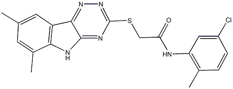 N-(5-chloro-2-methylphenyl)-2-[(6,8-dimethyl-5H-[1,2,4]triazino[5,6-b]indol-3-yl)sulfanyl]acetamide|