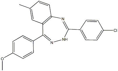 4-[2-(4-chlorophenyl)-7-methyl-3H-1,3,4-benzotriazepin-5-yl]phenyl methyl ether 结构式
