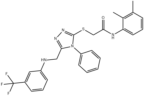 444158-91-2 N-(2,3-dimethylphenyl)-2-[(4-phenyl-5-{[3-(trifluoromethyl)anilino]methyl}-4H-1,2,4-triazol-3-yl)sulfanyl]acetamide