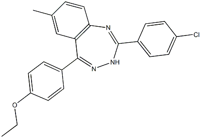 4-[2-(4-chlorophenyl)-7-methyl-3H-1,3,4-benzotriazepin-5-yl]phenyl ethyl ether,444160-13-8,结构式