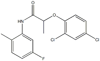 2-(2,4-dichlorophenoxy)-N-(5-fluoro-2-methylphenyl)propanamide Structure