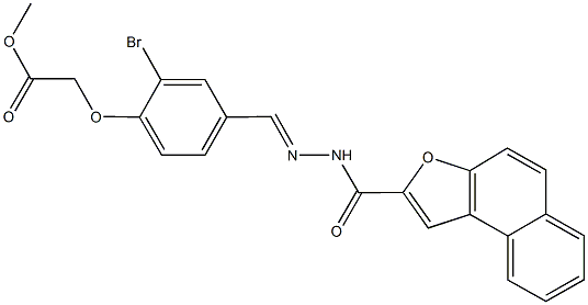 444292-57-3 methyl{2-bromo-4-[2-(naphtho[2,1-b]furan-2-ylcarbonyl)carbohydrazonoyl]phenoxy}acetate