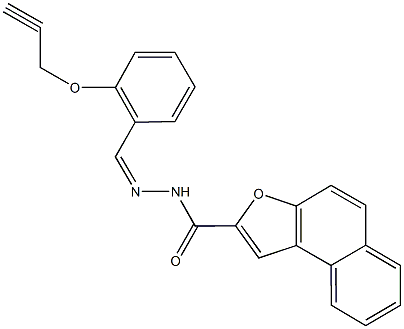 N'-[2-(2-propynyloxy)benzylidene]naphtho[2,1-b]furan-2-carbohydrazide 化学構造式