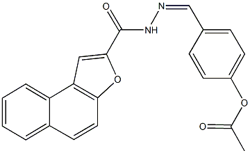 4-[2-(naphtho[2,1-b]furan-2-ylcarbonyl)carbohydrazonoyl]phenyl acetate 结构式