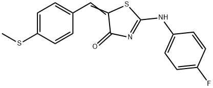 2-[(4-fluorophenyl)imino]-5-[4-(methylsulfanyl)benzylidene]-1,3-thiazolidin-4-one|