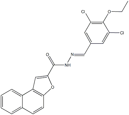 N'-(3,5-dichloro-4-ethoxybenzylidene)naphtho[2,1-b]furan-2-carbohydrazide Structure