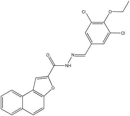 N'-(3,5-dichloro-4-ethoxybenzylidene)naphtho[2,1-b]furan-2-carbohydrazide 化学構造式