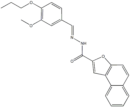 N'-(3-methoxy-4-propoxybenzylidene)naphtho[2,1-b]furan-2-carbohydrazide,444555-48-0,结构式