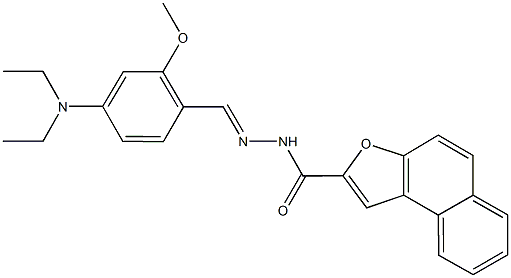 N'-[4-(diethylamino)-2-methoxybenzylidene]naphtho[2,1-b]furan-2-carbohydrazide 化学構造式