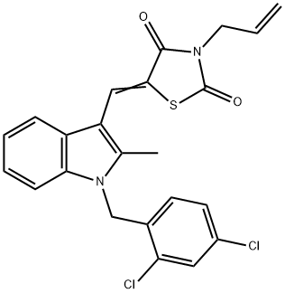 444564-82-3 3-allyl-5-{[1-(2,4-dichlorobenzyl)-2-methyl-1H-indol-3-yl]methylene}-1,3-thiazolidine-2,4-dione