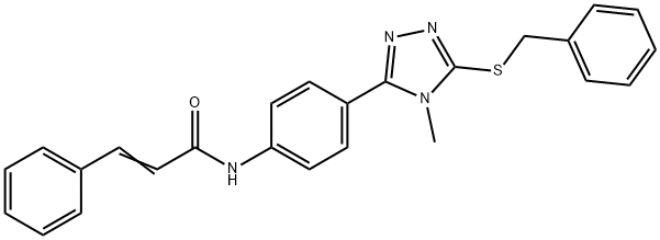N-{4-[5-(benzylsulfanyl)-4-methyl-4H-1,2,4-triazol-3-yl]phenyl}-3-phenylacrylamide 结构式