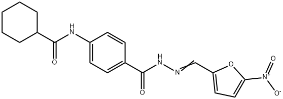 N-(4-{[2-({5-nitro-2-furyl}methylene)hydrazino]carbonyl}phenyl)cyclohexanecarboxamide,444651-49-4,结构式