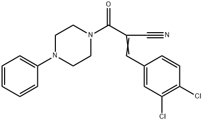 3-(3,4-dichlorophenyl)-2-[(4-phenyl-1-piperazinyl)carbonyl]acrylonitrile Struktur