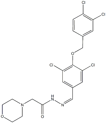 N'-{3,5-dichloro-4-[(3,4-dichlorobenzyl)oxy]benzylidene}-2-(4-morpholinyl)acetohydrazide Structure