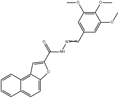 N'-(3,4,5-trimethoxybenzylidene)naphtho[2,1-b]furan-2-carbohydrazide 化学構造式