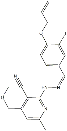 444712-75-8 2-{2-[4-(allyloxy)-3-iodobenzylidene]hydrazino}-4-(methoxymethyl)-6-methylnicotinonitrile