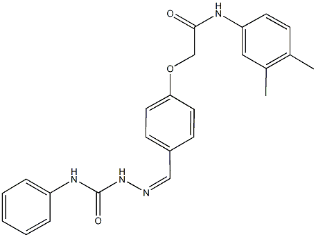 2-{4-[2-(anilinocarbonyl)carbohydrazonoyl]phenoxy}-N-(3,4-dimethylphenyl)acetamide,444761-33-5,结构式