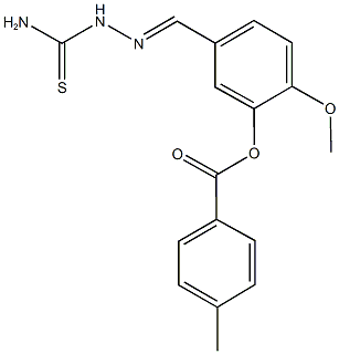 5-[2-(aminocarbothioyl)carbohydrazonoyl]-2-methoxyphenyl 4-methylbenzoate Structure