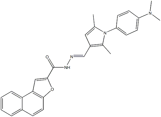 N'-({1-[4-(dimethylamino)phenyl]-2,5-dimethyl-1H-pyrrol-3-yl}methylene)naphtho[2,1-b]furan-2-carbohydrazide Structure