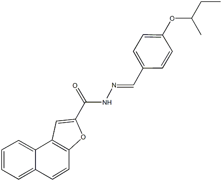 N'-(4-sec-butoxybenzylidene)naphtho[2,1-b]furan-2-carbohydrazide Structure