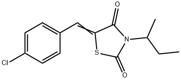 3-sec-butyl-5-(4-chlorobenzylidene)-1,3-thiazolidine-2,4-dione Structure