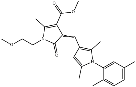 methyl 4-{[1-(2,5-dimethylphenyl)-2,5-dimethyl-1H-pyrrol-3-yl]methylene}-1-(2-methoxyethyl)-2-methyl-5-oxo-4,5-dihydro-1H-pyrrole-3-carboxylate Structure