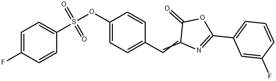 4-[(2-(3-fluorophenyl)-5-oxo-1,3-oxazol-4(5H)-ylidene)methyl]phenyl 4-fluorobenzenesulfonate 结构式