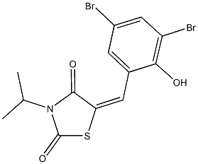 5-(3,5-dibromo-2-hydroxybenzylidene)-3-isopropyl-1,3-thiazolidine-2,4-dione|