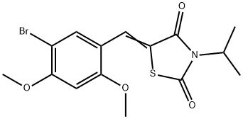 5-(5-bromo-2,4-dimethoxybenzylidene)-3-isopropyl-1,3-thiazolidine-2,4-dione 结构式