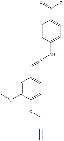 3-methoxy-4-(2-propynyloxy)benzaldehyde {4-nitrophenyl}hydrazone Structure