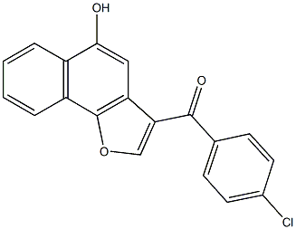 (4-氯苯基)(5-羟基萘并[1,2-B]呋喃-3-基)甲酮,444790-64-1,结构式