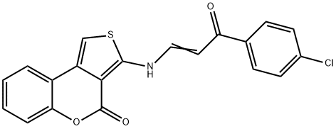 444790-66-3 3-{[3-(4-chlorophenyl)-3-oxo-1-propenyl]amino}-4H-thieno[3,4-c]chromen-4-one