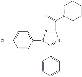 1-{[1-(4-chlorophenyl)-5-phenyl-1H-1,2,4-triazol-3-yl]carbonyl}piperidine 化学構造式