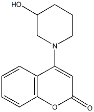 4-(3-hydroxy-1-piperidinyl)-2H-chromen-2-one 化学構造式