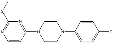 4-[4-(4-fluorophenyl)-1-piperazinyl]-2-pyrimidinyl methyl sulfide Struktur