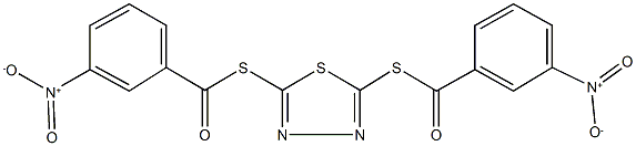 S-[5-({3-nitrobenzoyl}sulfanyl)-1,3,4-thiadiazol-2-yl] 3-nitrobenzenecarbothioate,444791-79-1,结构式