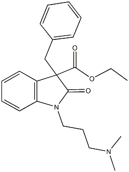 ethyl 3-benzyl-1-[3-(dimethylamino)propyl]-2-oxo-3-indolinecarboxylate Structure