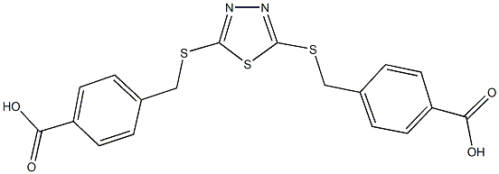 4-[({5-[(4-carboxybenzyl)sulfanyl]-1,3,4-thiadiazol-2-yl}sulfanyl)methyl]benzoic acid|