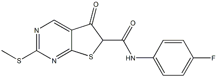 N-(4-fluorophenyl)-2-(methylsulfanyl)-5-oxo-5,6-dihydrothieno[2,3-d]pyrimidine-6-carboxamide Structure