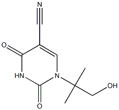 1-(2-hydroxy-1,1-dimethylethyl)-2,4-dioxo-1,2,3,4-tetrahydropyrimidine-5-carbonitrile 化学構造式